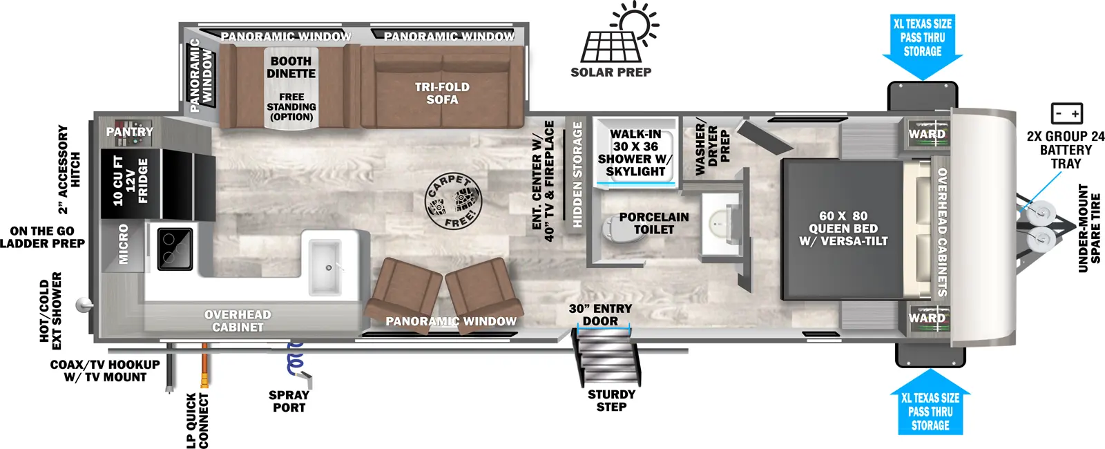 Hemisphere Travel Trailers 27RKHL - DSO Floorplan
